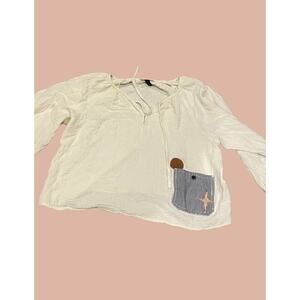 XL Cottagecore Blouse | Boho Indie Maximalist Reworked and Recycled Fashion